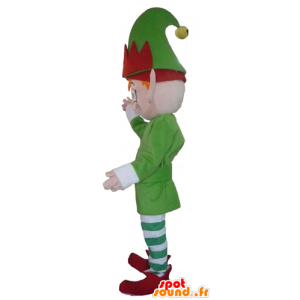 Leprechaun mascotte, elfo, vestita di verde, bianco e rosso - MASFR23974 - Umani mascotte