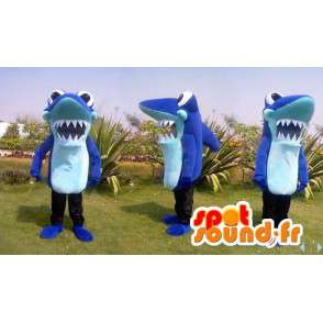 Blauwe haai mascotte reuzegrootte - alle maten - MASFR006585 - mascottes Shark
