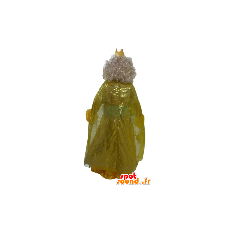Queen mascot, princess dress with a yellow crown - MASFR23978 - Human mascots Queen mascot, princess dress with a yellow crown - MASFR23978 - Human mascots