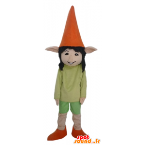 Leprechaun elf mascote com orelhas pontudas, todos os sorrisos - MASFR23982 - Mascotes humanos
