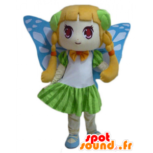 Mascot bella ragazza con ali di farfalla - MASFR23987 - Ragazze e ragazzi di mascotte