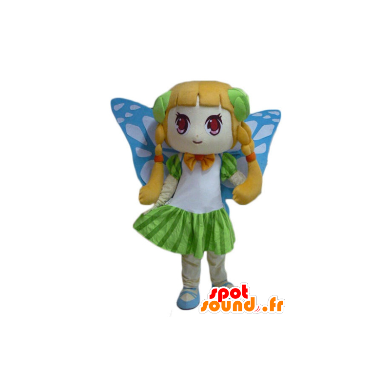 Maskottchen hübsches Mädchen mit Schmetterlingsflügeln - MASFR23987 - Maskottchen-jungen und Mädchen