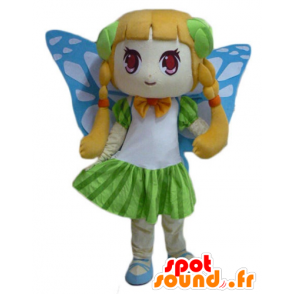 Mascot menina bonita com asas de borboleta - MASFR23987 - Mascotes Boys and Girls