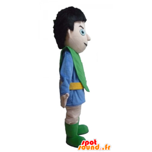 Ridder maskot, blå og grønn outfit - MASFR23989 - Maskoter Knights