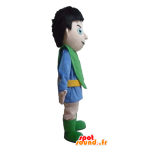 Ridder maskot, blå og grønn outfit - MASFR23989 - Maskoter Knights