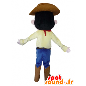 Cowboy mascotte, in abito tradizionale con un cappello - MASFR23992 - Umani mascotte