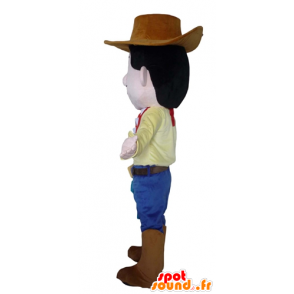 Cowboy mascot, in traditional dress with a hat - MASFR23992 - Human mascots