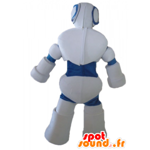 Maskottchen-weiß und blau-Roboter, Riesen - MASFR23995 - Maskottchen der Roboter