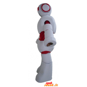 Mascot rode en witte robot, reuze - MASFR23998 - mascottes Robots