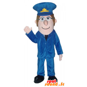 Mascota Zookeeper, un hombre de uniforme, oficial de policía - MASFR24003 - Mascotas humanas