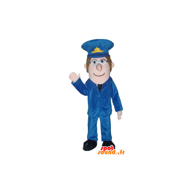 Zookeeper mascot, a man in uniform, police officer - MASFR24003 - Human mascots
