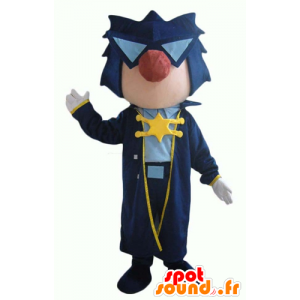 Mascotte de musicien, de rock star, avec un long manteau - MASFR24005 - Mascottes Humaines