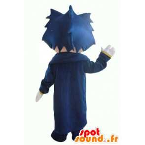 Mascotte musicista, rock star, con un lungo cappotto - MASFR24005 - Umani mascotte