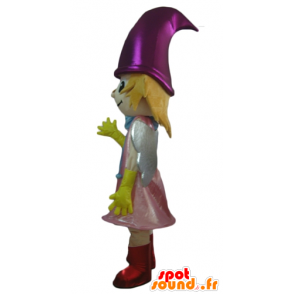Mascot lachende weinig fee met een roze jurk - MASFR24006 - Fairy Mascottes