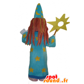 Bruja de la mascota, bruja, con un vestido azul - MASFR24007 - Mascotas humanas