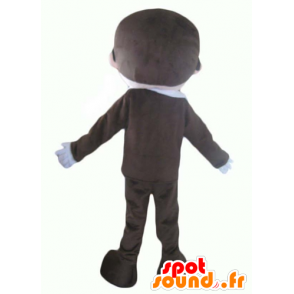 Imprenditore mascotte di baffi in giacca e cravatta - MASFR24011 - Umani mascotte