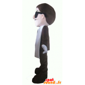 Businessman mascot of mustache in suit and tie - MASFR24011 - Human mascots