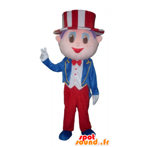 Mascot showman, med en dress og en lue - MASFR24015 - Man Maskoter