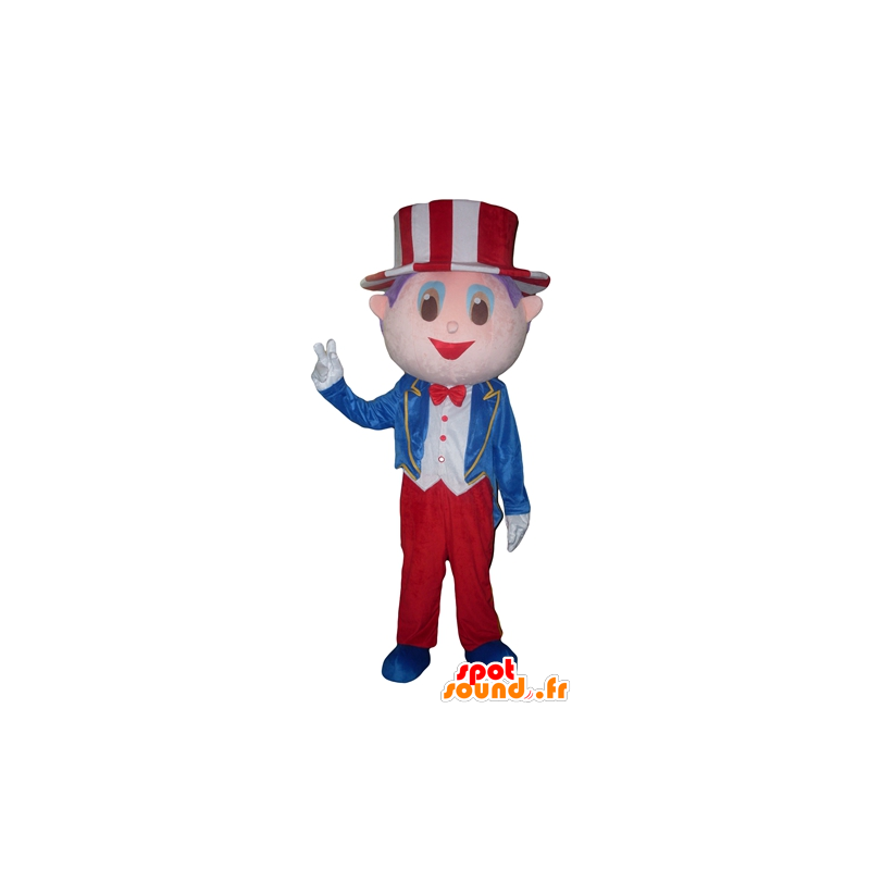 Mascot showman, met een pak en een hoed - MASFR24015 - man Mascottes