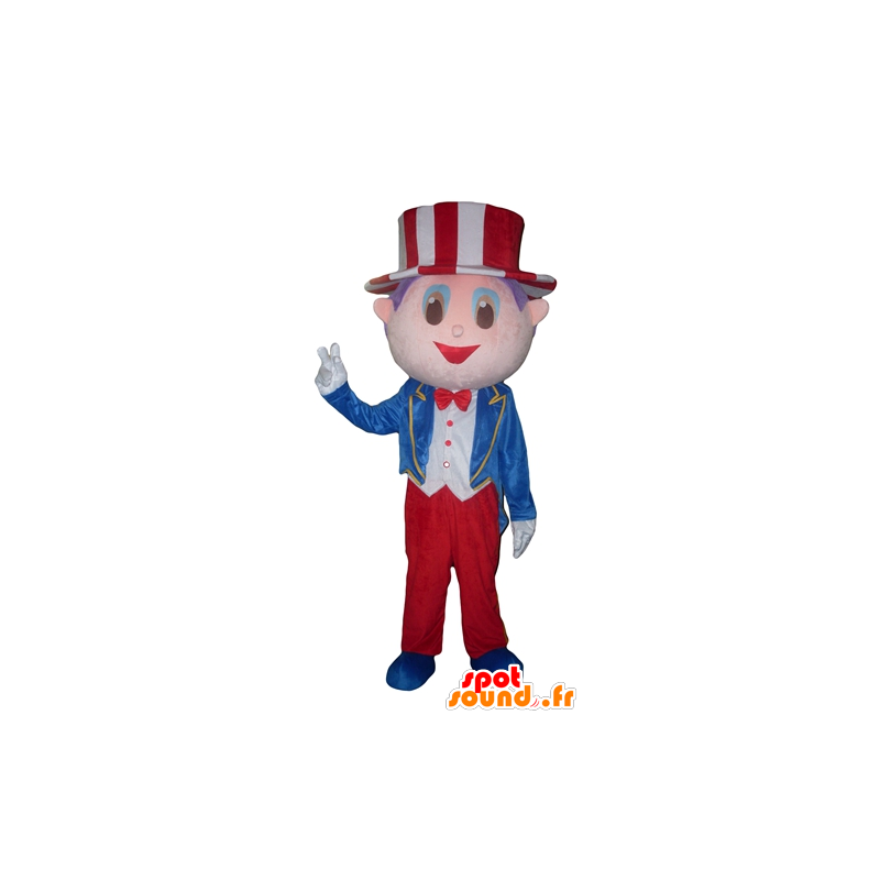 Maskot showman s obleku a klobouku - MASFR24015 - Man Maskoti