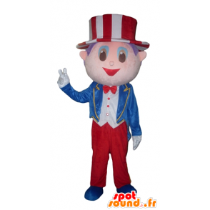 Maskot showman s obleku a klobouku - MASFR24015 - Man Maskoti