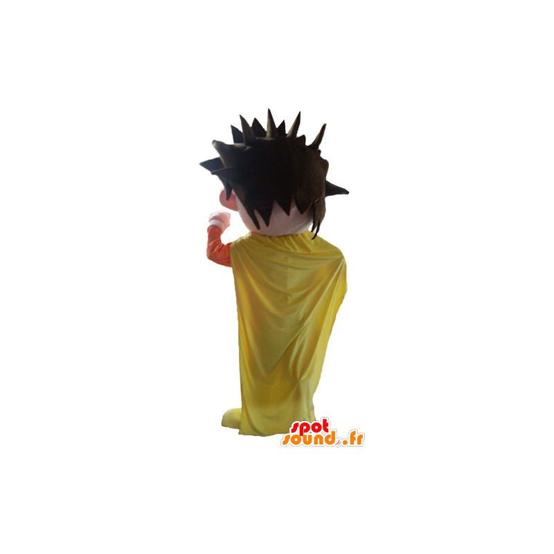 Superhero mascot dressed in orange and yellow - MASFR24017 - Superhero mascot Superhero mascot dressed in orange and yellow - MASFR24017 - Superhero mascot