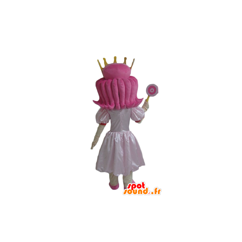Princess Mascot met roze haar met een mooie jurk - MASFR24022 - Human Mascottes Princess Mascot met roze haar met een mooie jurk - MASFR24022 - Human Mascottes