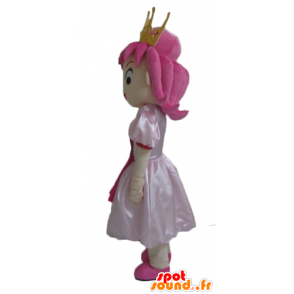 Princess Mascot met roze haar met een mooie jurk - MASFR24022 - Human Mascottes