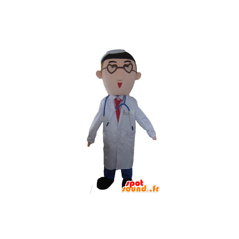 Mascotte doctor to doctor in a white coat - MASFR24025 - Human mascots