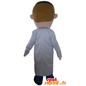 Mascotte da medico a medico in camice bianco - MASFR24025 - Umani mascotte