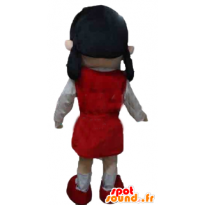 Mädchen-Maskottchen, gekleidet rot und weiß - MASFR24033 - Maskottchen-jungen und Mädchen