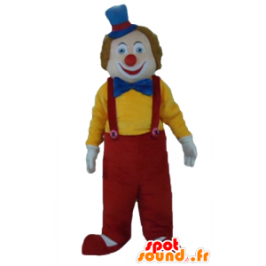 Mascotte de clown multicolore, souriant et mignon - MASFR24038 - Mascottes Cirque