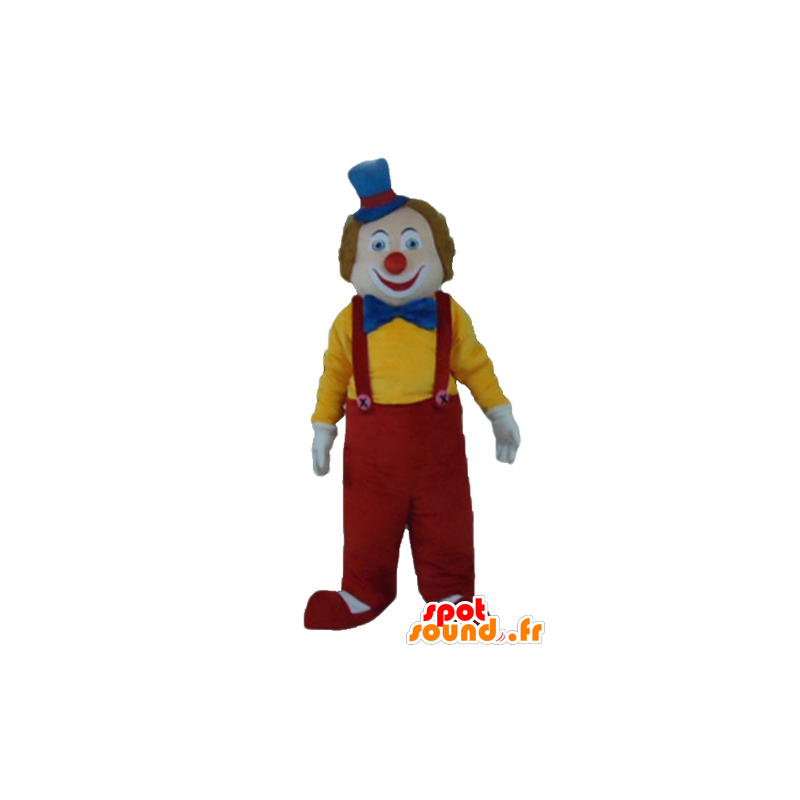 Mascot flerfarget klovn, smilende og søt - MASFR24038 - Maskoter Circus