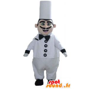 Chef mascotte con un cappello e un paio di baffi - MASFR24041 - Umani mascotte