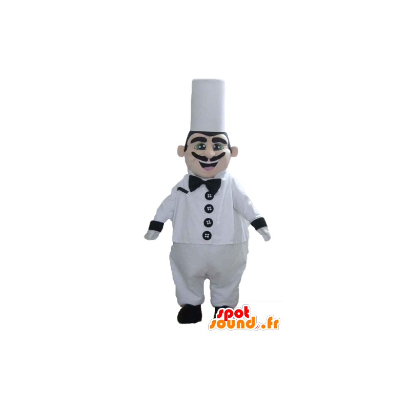 Kuchař maskot, s kloboukem a knírem - MASFR24041 - Man Maskoti