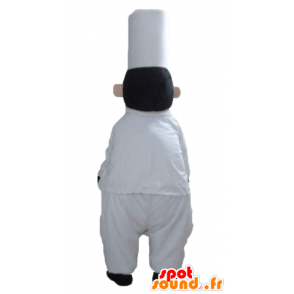 Chef mascotte con un cappello e un paio di baffi - MASFR24041 - Umani mascotte