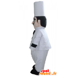 Mascotte de chef cuisinier, avec une toque et une moustache - MASFR24041 - Mascottes Homme