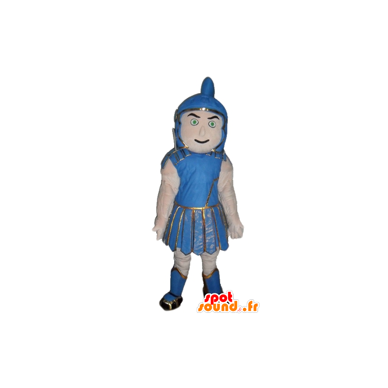 Mascotte de gladiateur, en habit traditionnel bleu - MASFR24042 - Mascottes de Soldats