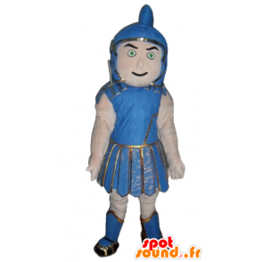 Mascotte de gladiateur, en habit traditionnel bleu - MASFR24042 - Mascottes de Soldats