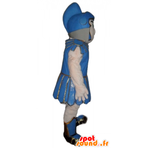 Mascotte de gladiateur, en habit traditionnel bleu - MASFR24042 - Mascottes de Soldats