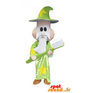 Čaroděj Mascot, kouzelník, s obřím kartáčkem - MASFR24047 - lidské Maskoti