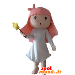 Maskot lille pige, fe, tryllekunstner - Spotsound maskot kostume