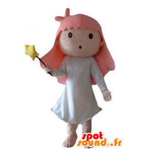 Mascotte de petite fille, de fée, de magicienne - MASFR24048 - Mascottes Fée
