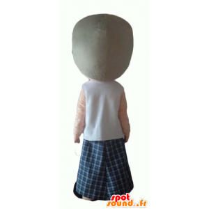 Maskot malé dítě s kostkované kalhoty - MASFR24049 - maskoti Child