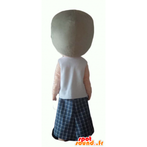 Maskottchen kleines Kind mit karierten Hosen - MASFR24049 - Maskottchen-Kind