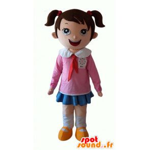 Mascota de la niña, colegiala muy sonriente - MASFR24050 - Chicas y chicos de mascotas