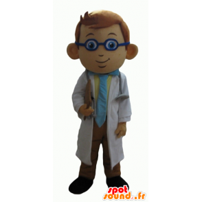 Mascotte de médecin, de docteur en blouse blanche - MASFR24056 - Mascottes Humaines