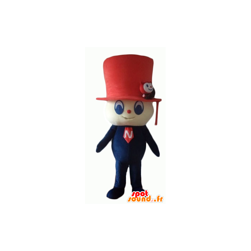 Mascotte con un cappello a cilindro a forma di rosso - MASFR24058 - Mascotte non classificati