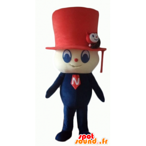 Mascotte con un cappello a cilindro a forma di rosso - MASFR24058 - Mascotte non classificati