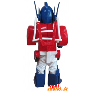 Da mascote do robô azul, branco e vermelho de Transformers - MASFR24059 - mascotes Robots